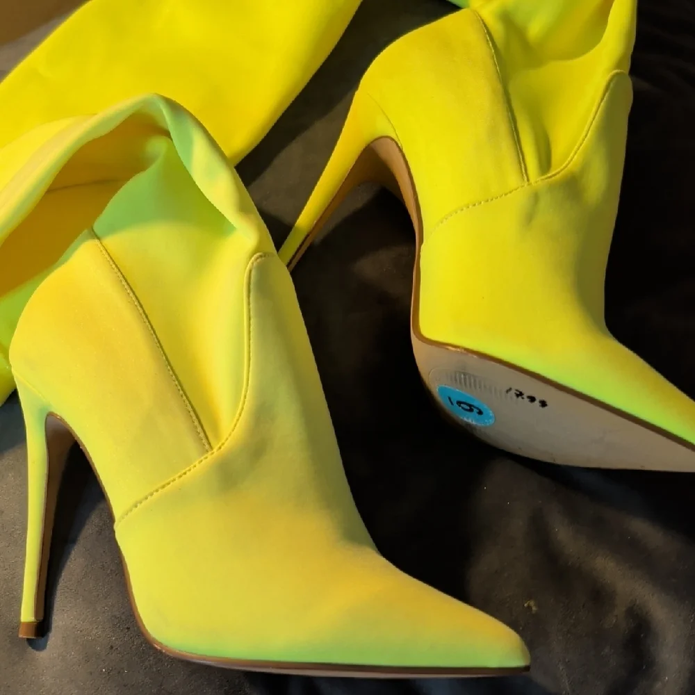 Steve Madden Bright Green Over the Knee Boots - Picture 7 of 10